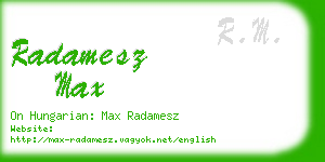 radamesz max business card
